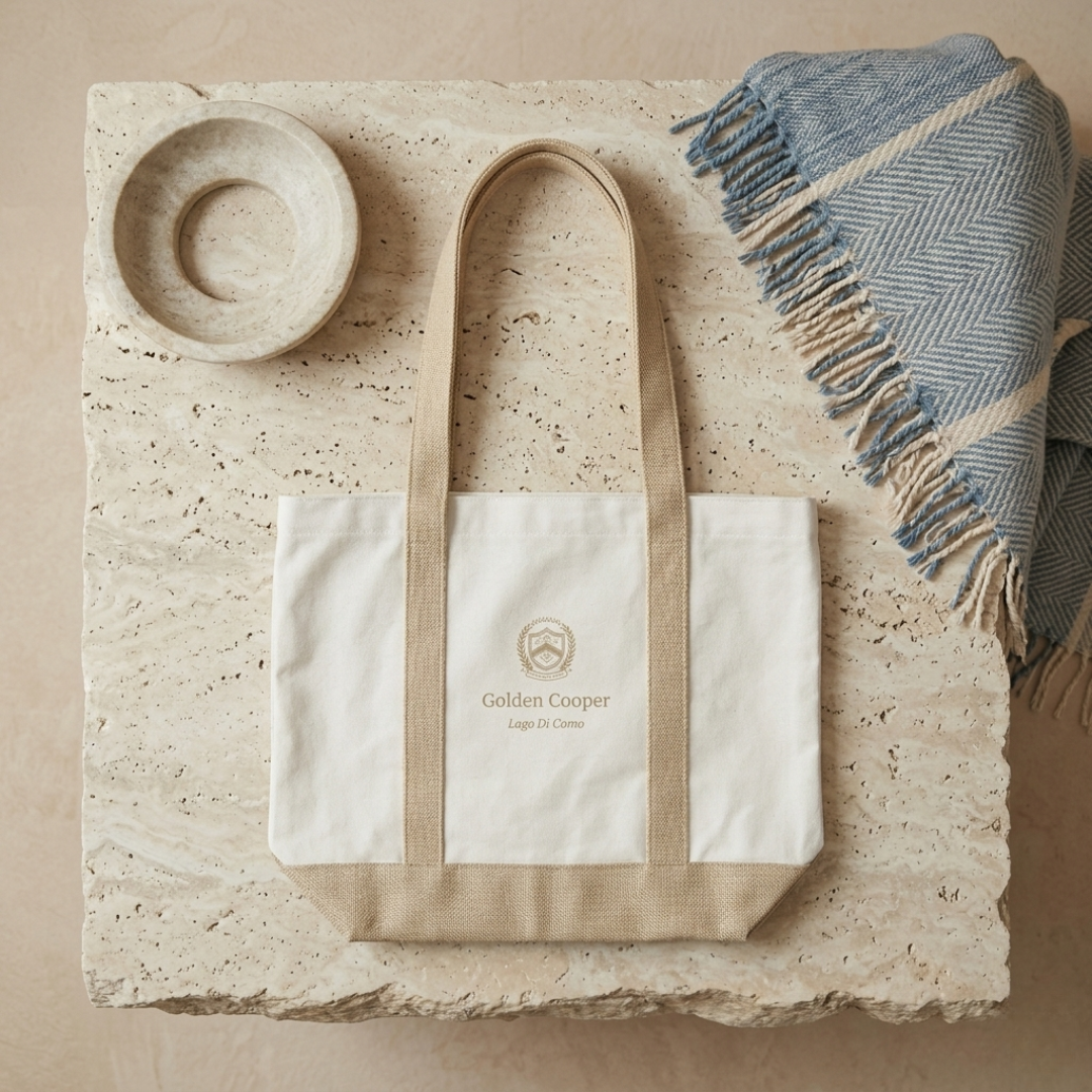 Tote Bag lago di como beige - Golden Cooper