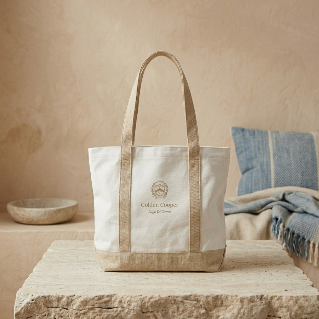 Tote Bag lago di como beige - Golden Cooper