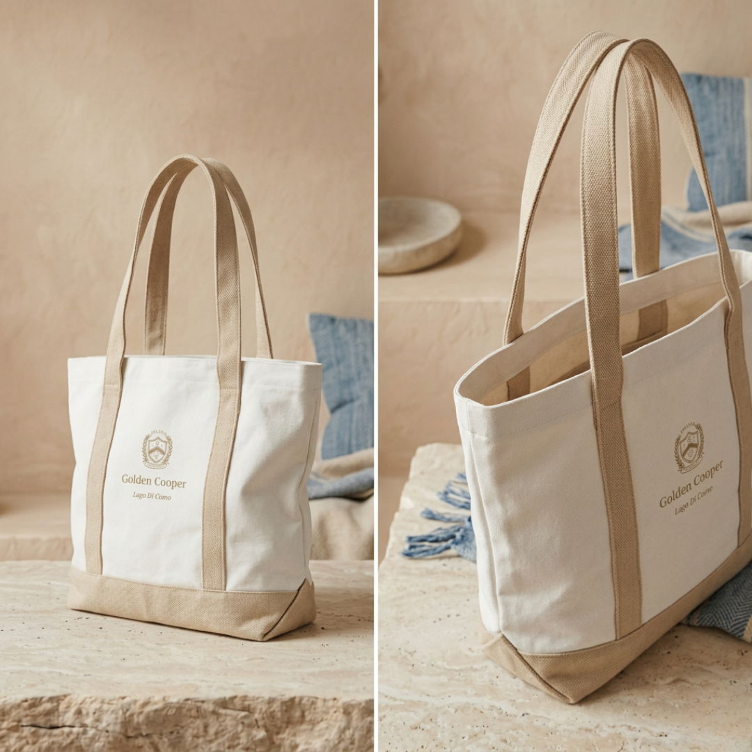 Tote Bag lago di como beige - Golden Cooper