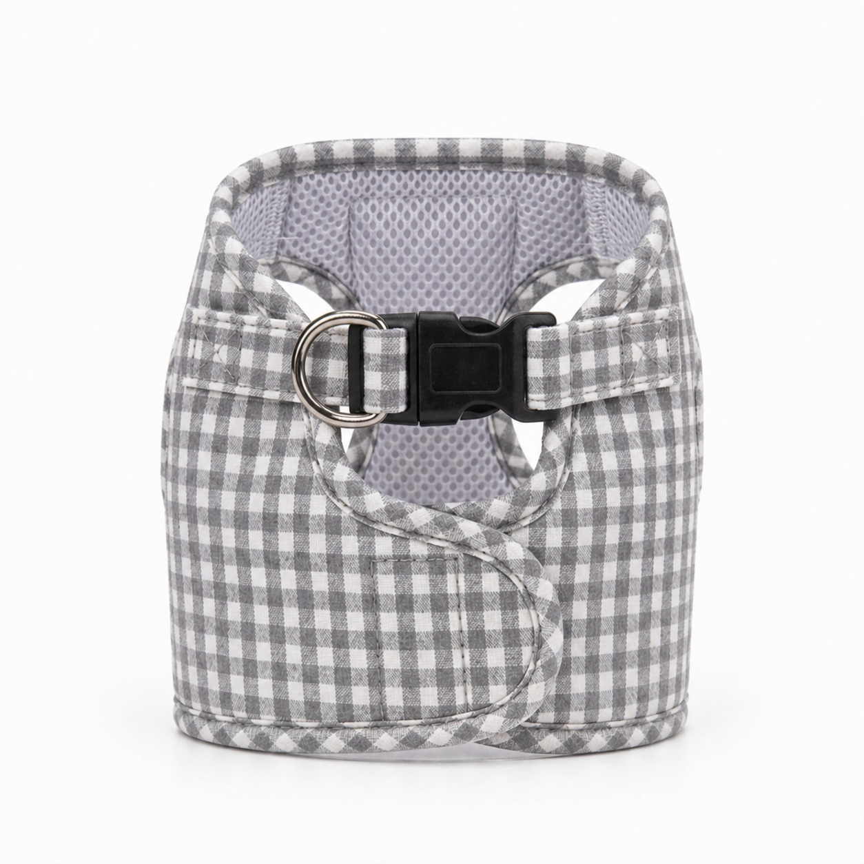 Arnés Vichy gris con correa