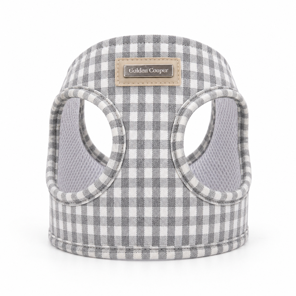 Arnés Vichy gris con correa