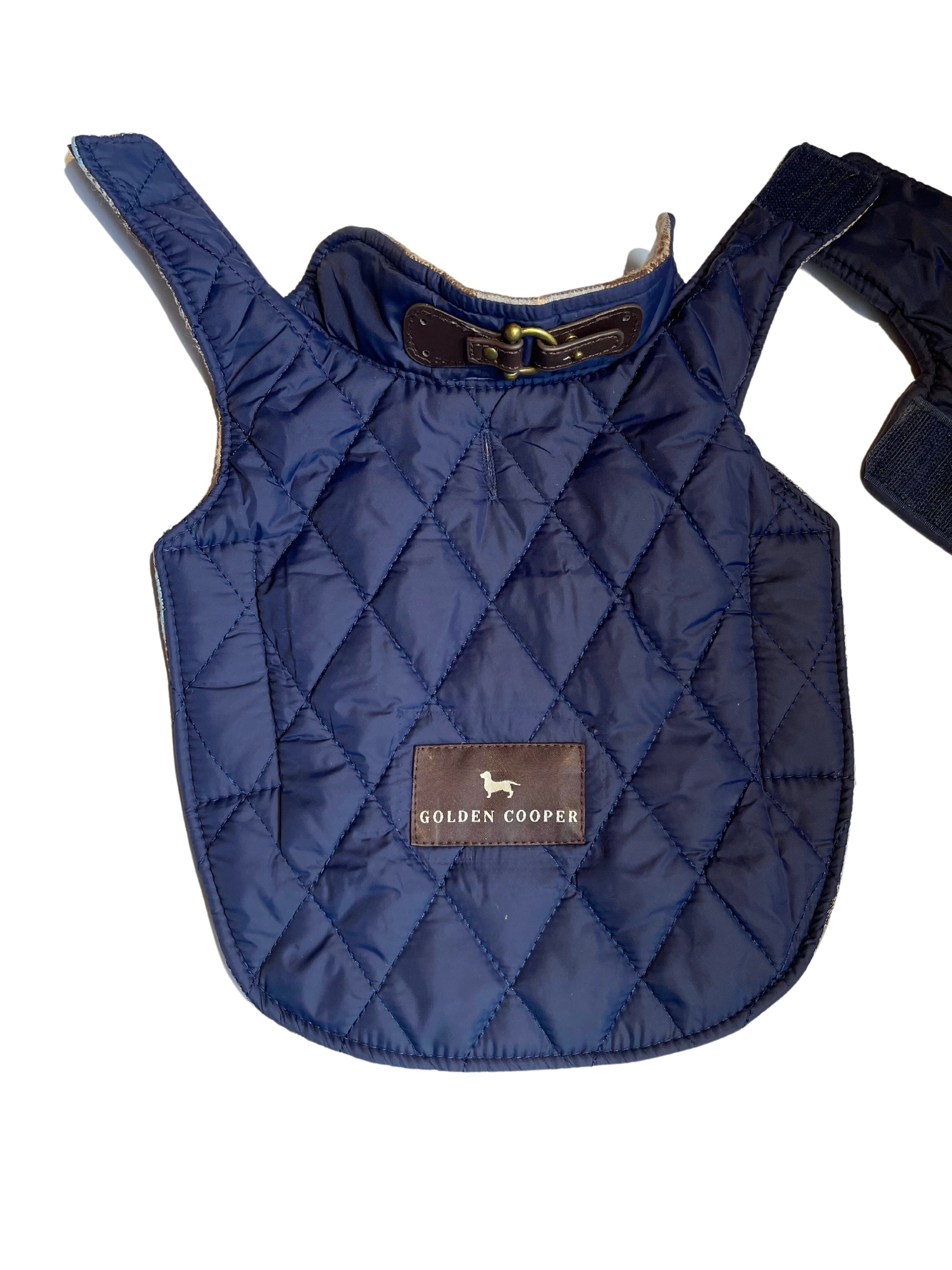 Abrigo tartán azul - Golden Cooper