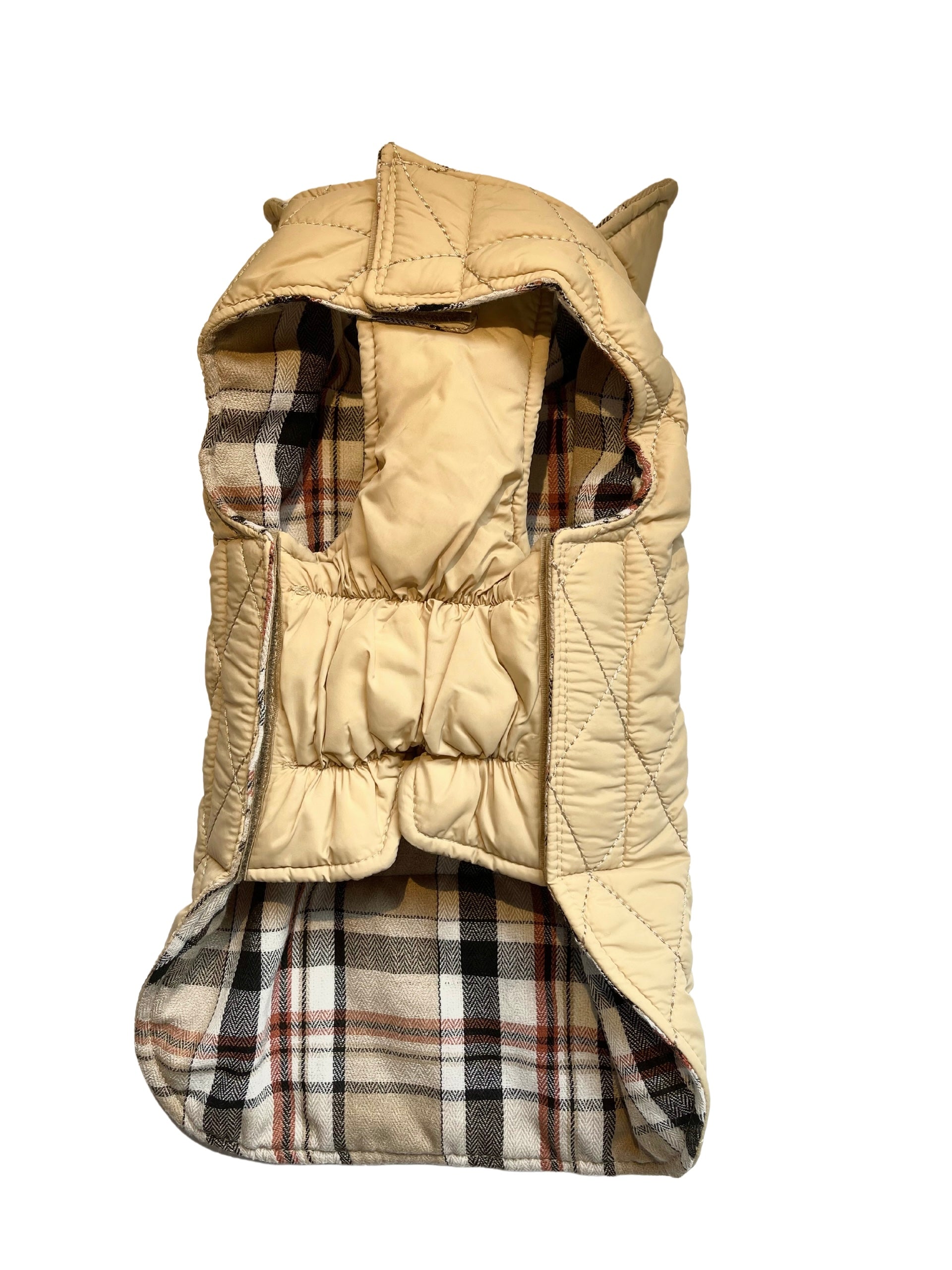 Abrigo tartán beige - Golden Cooper