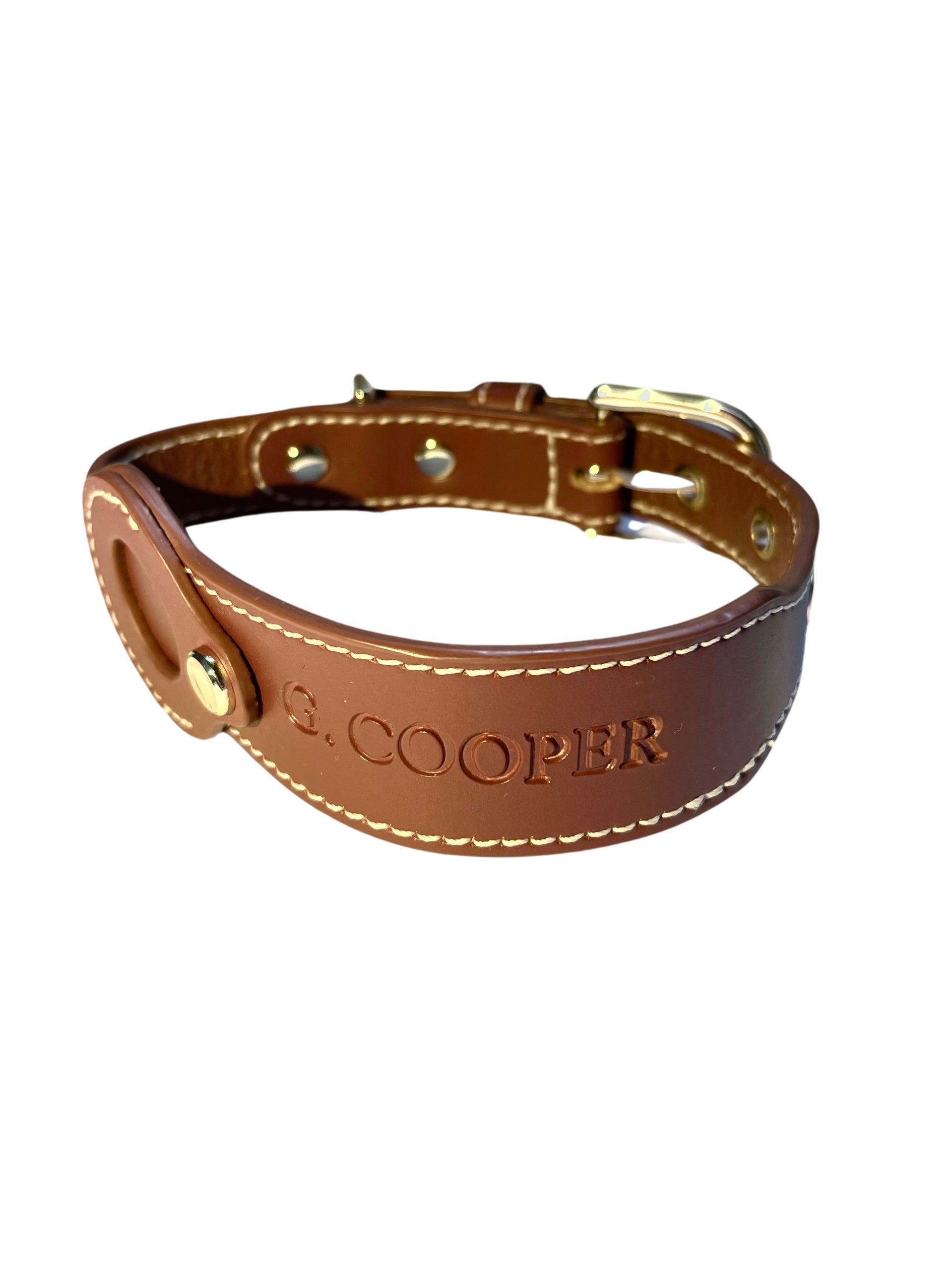 Collar marrón airtag - Golden Cooper
